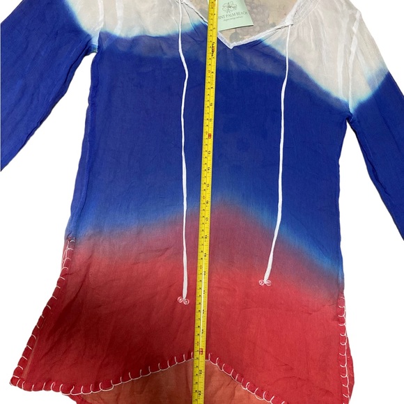 Letarte handmade button down blouse in red, white & blue. Summer ain’t over! 🌞 - Picture 4 of 7